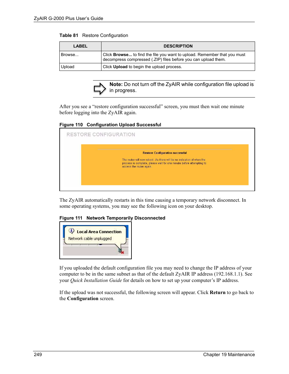 ZyXEL Communications G-2000 Plus User Manual | Page 250 / 430