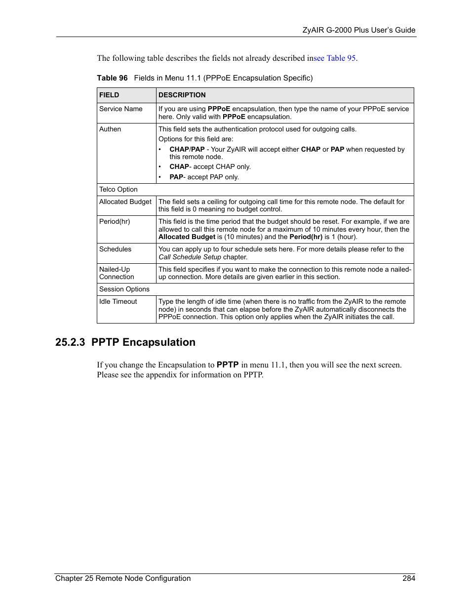 3 pptp encapsulation | ZyXEL Communications G-2000 Plus User Manual | Page 285 / 430