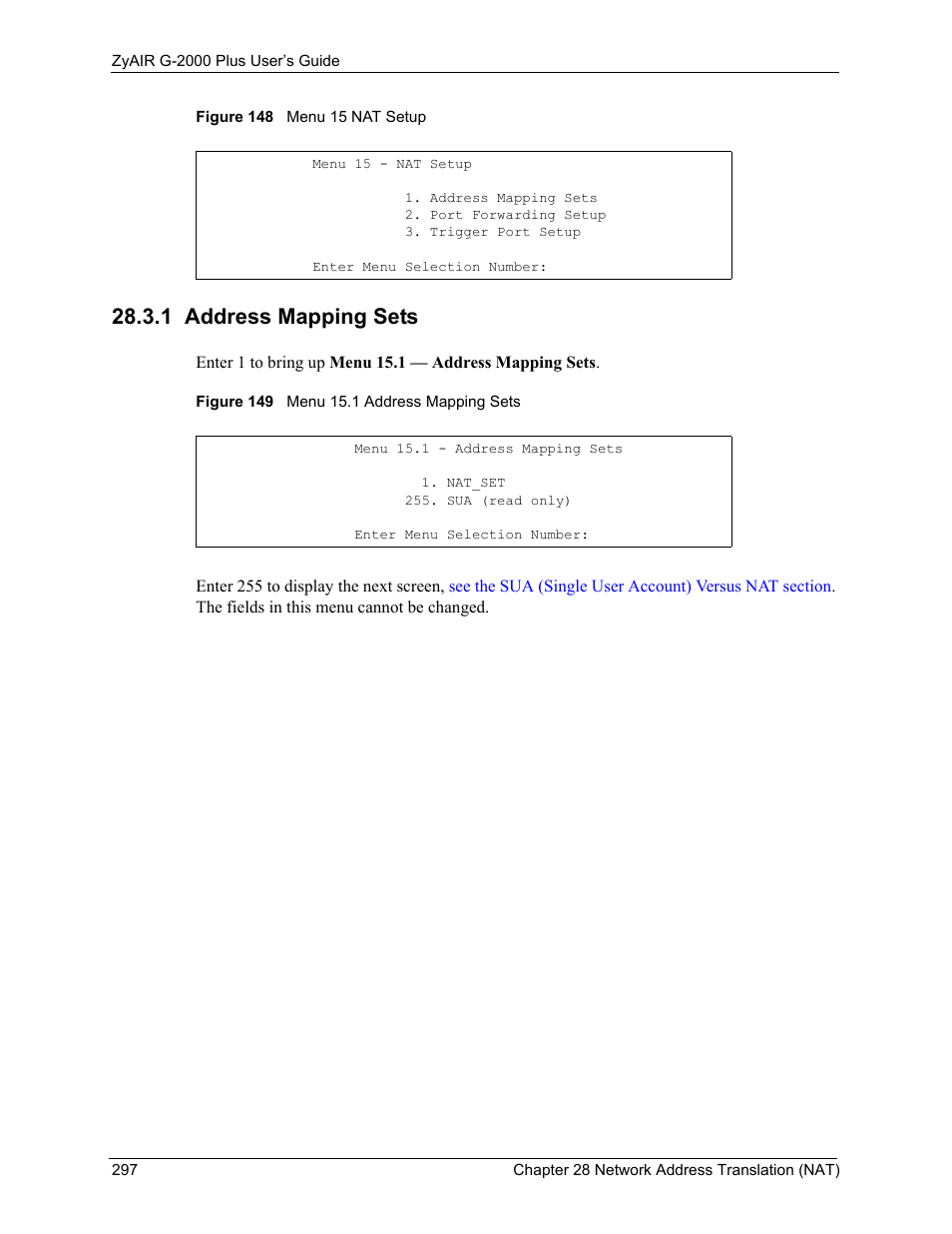 1 address mapping sets | ZyXEL Communications G-2000 Plus User Manual | Page 298 / 430