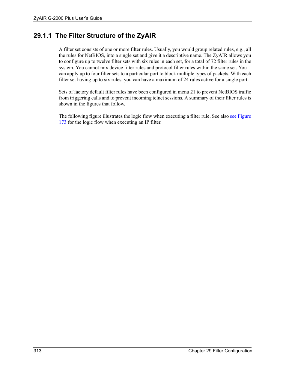 1 the filter structure of the zyair | ZyXEL Communications G-2000 Plus User Manual | Page 314 / 430