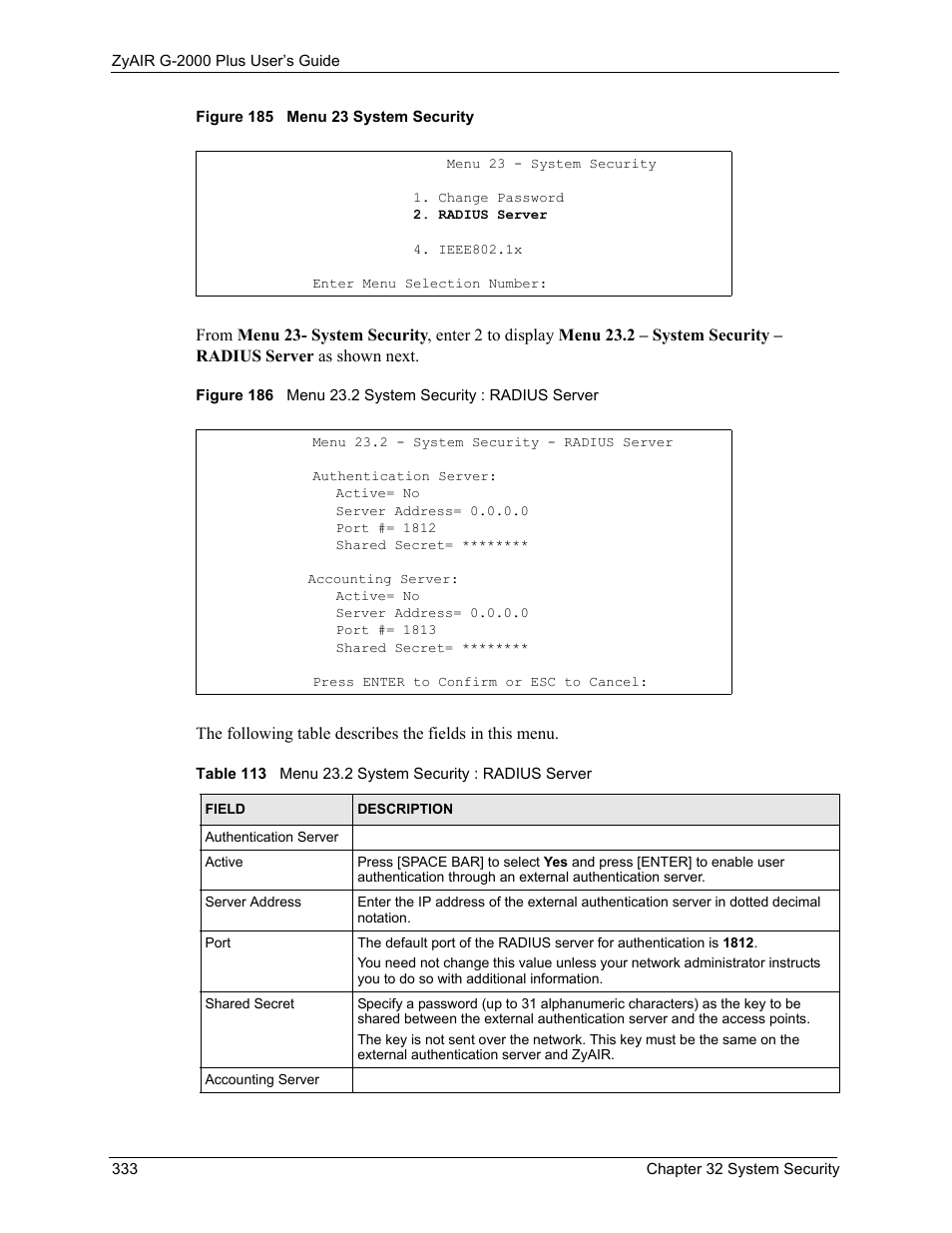 ZyXEL Communications G-2000 Plus User Manual | Page 334 / 430
