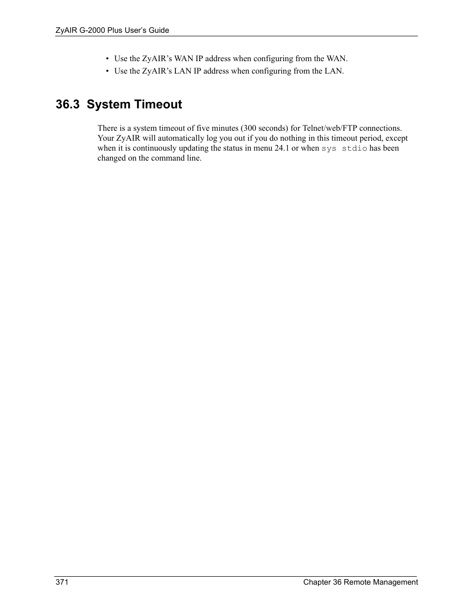 3 system timeout | ZyXEL Communications G-2000 Plus User Manual | Page 372 / 430