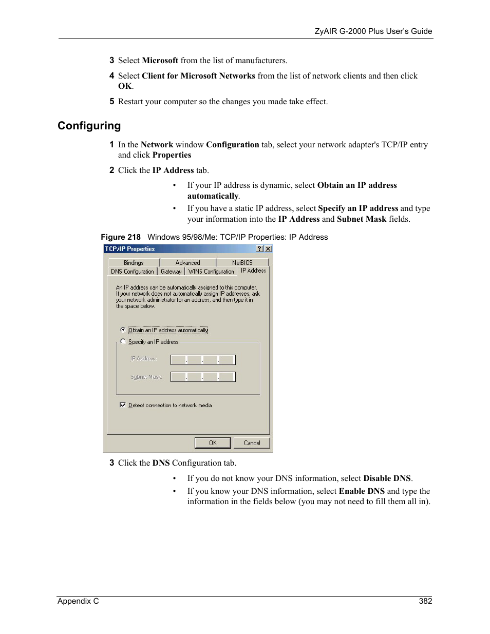 Configuring | ZyXEL Communications G-2000 Plus User Manual | Page 383 / 430