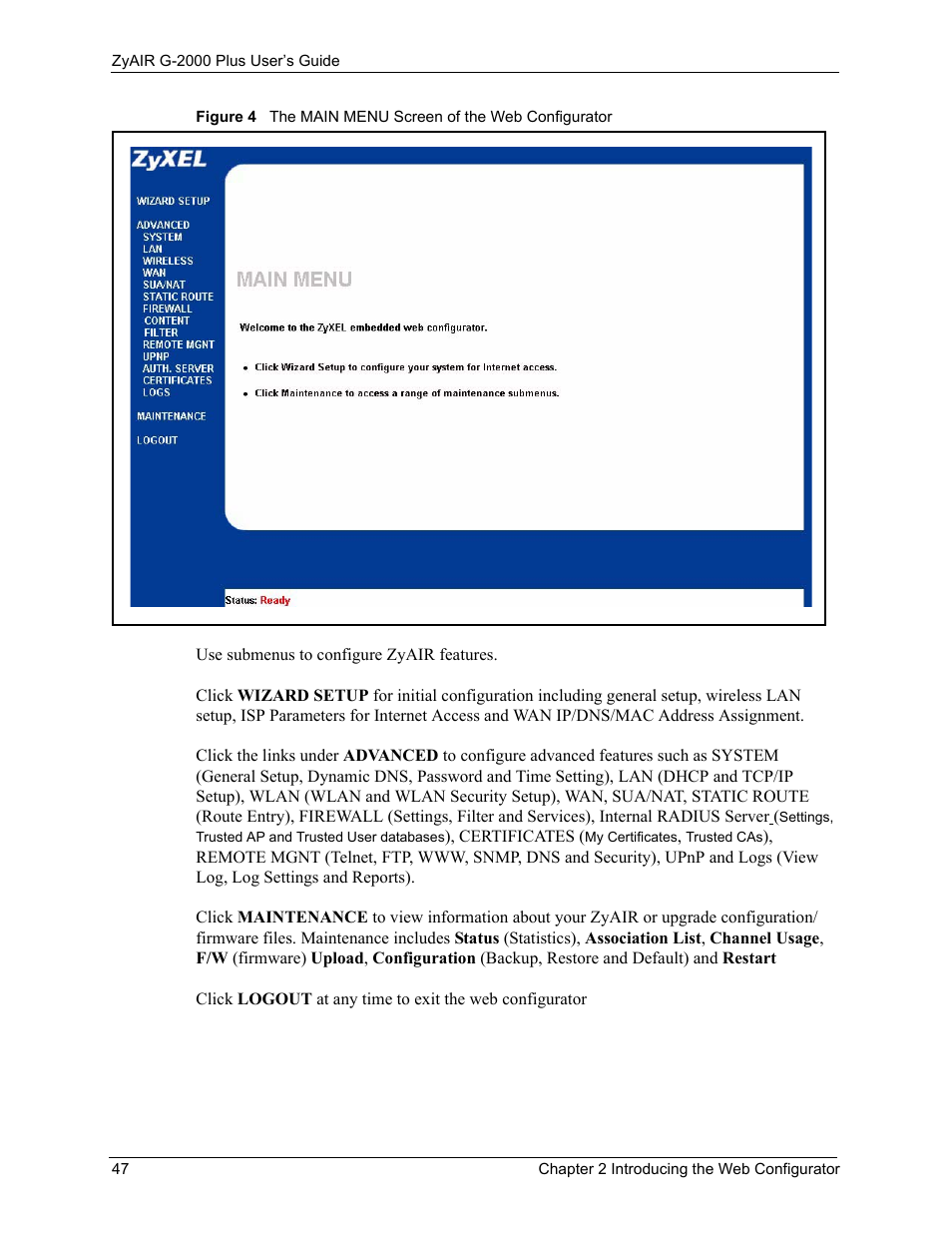 ZyXEL Communications G-2000 Plus User Manual | Page 48 / 430