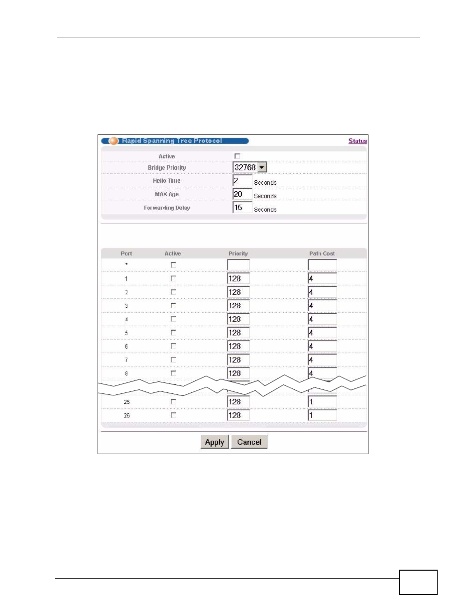 4 configure rapid spanning tree protocol | ZyXEL Communications XGS-4526 User Manual | Page 133 / 442