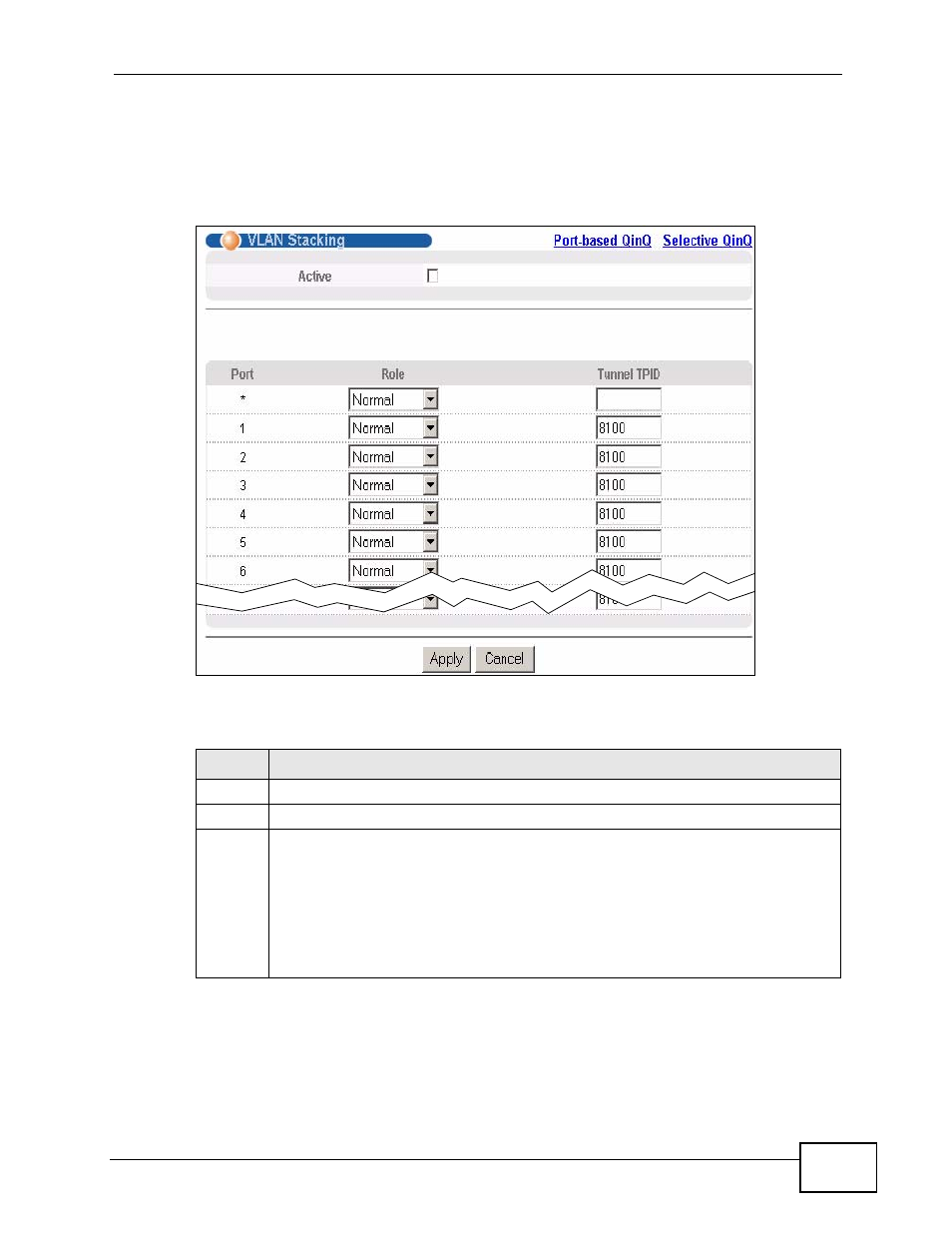 4 configuring vlan stacking | ZyXEL Communications XGS-4526 User Manual | Page 201 / 442