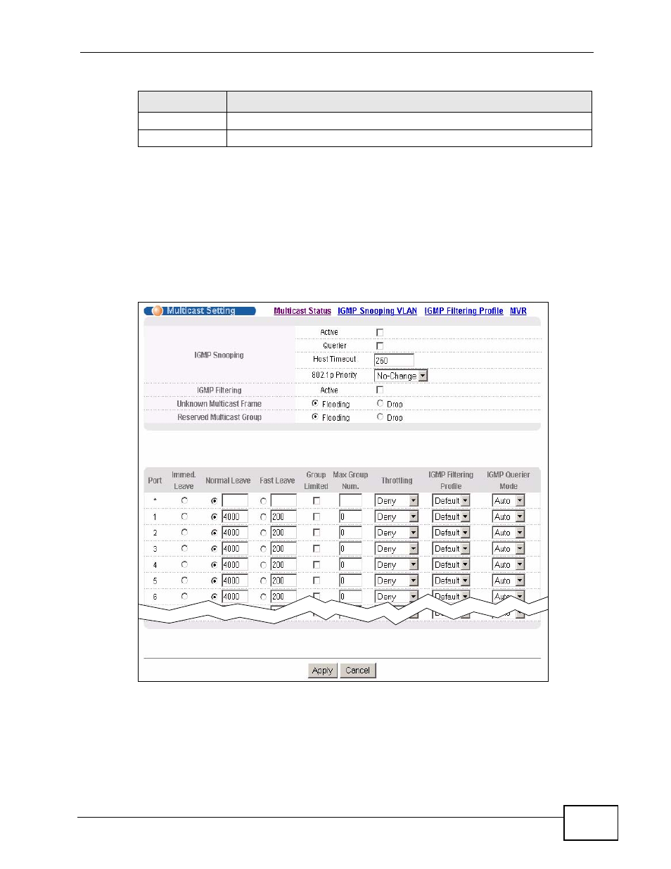 3 multicast setting, Section | ZyXEL Communications XGS-4526 User Manual | Page 209 / 442