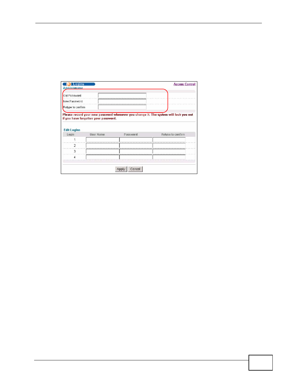 1 change your password, 4 saving your configuration, 5 switch lockout | ZyXEL Communications XGS-4526 User Manual | Page 53 / 442