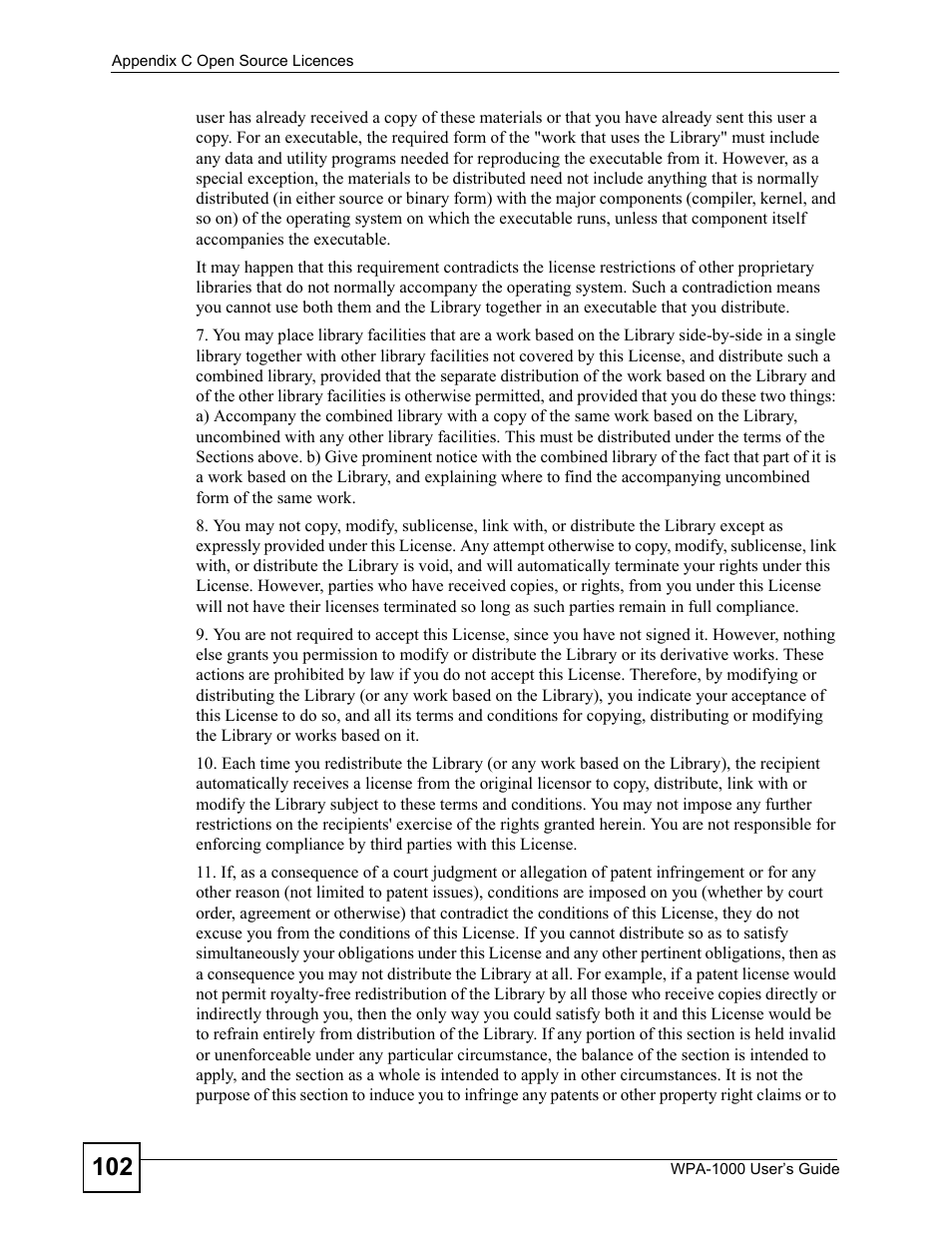 ZyXEL Communications WPA-1000 User Manual | Page 102 / 160