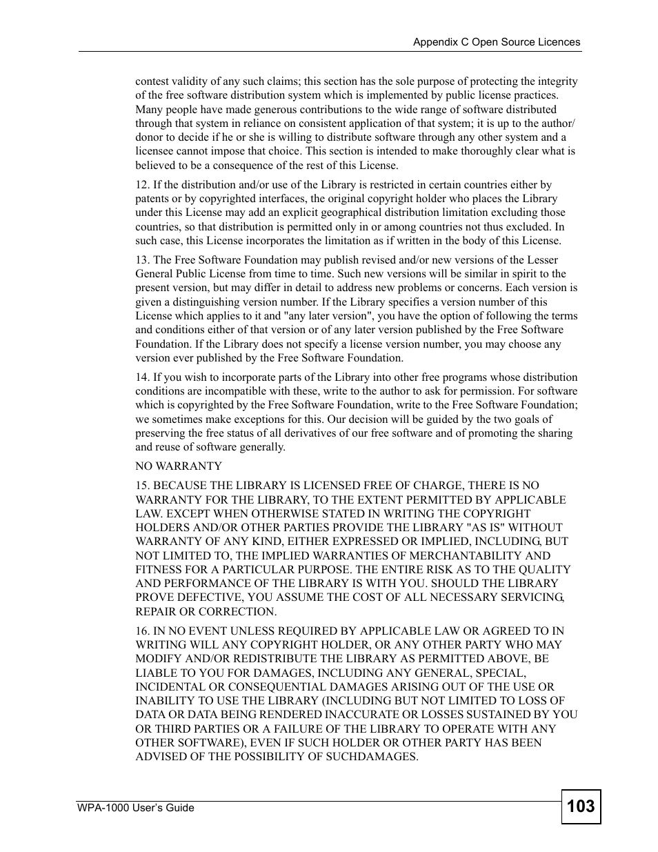 ZyXEL Communications WPA-1000 User Manual | Page 103 / 160