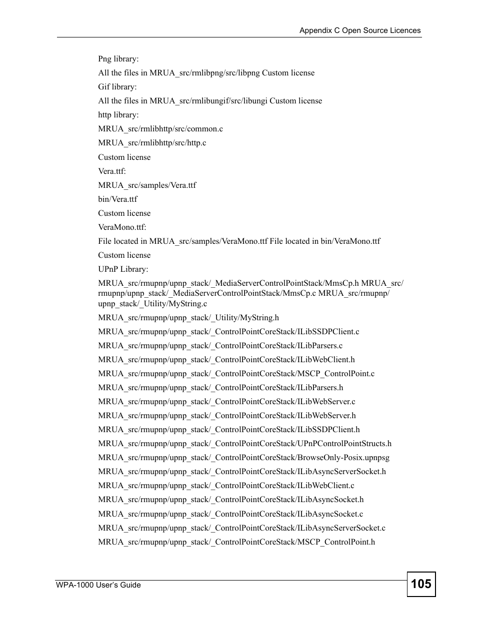 ZyXEL Communications WPA-1000 User Manual | Page 105 / 160