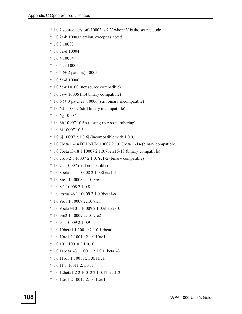 ZyXEL Communications WPA-1000 User Manual | Page 108 / 160