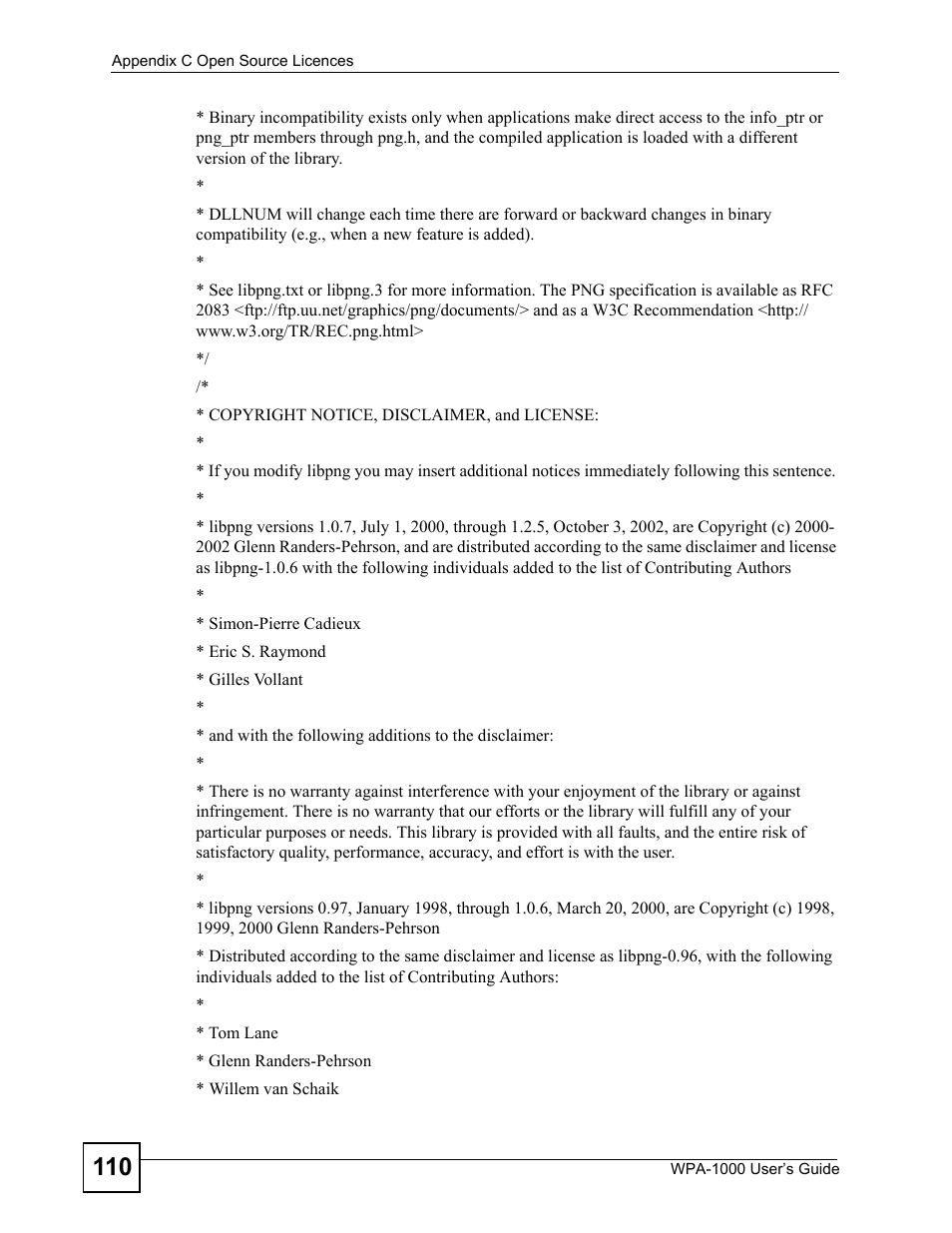 ZyXEL Communications WPA-1000 User Manual | Page 110 / 160