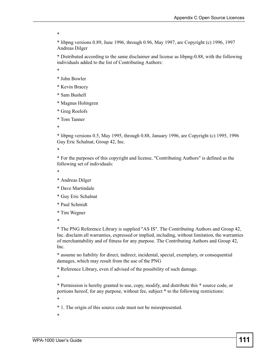 ZyXEL Communications WPA-1000 User Manual | Page 111 / 160