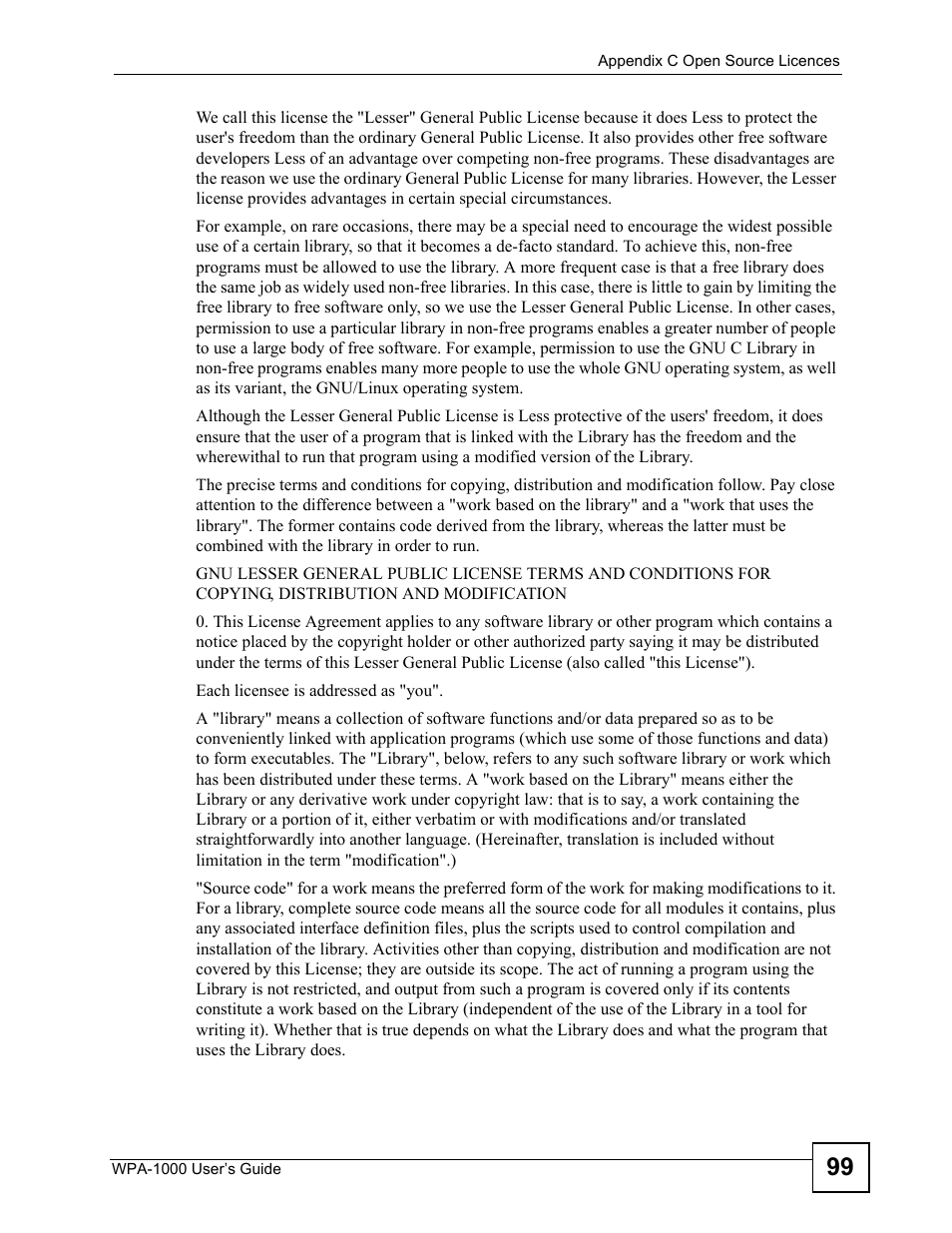 ZyXEL Communications WPA-1000 User Manual | Page 99 / 160