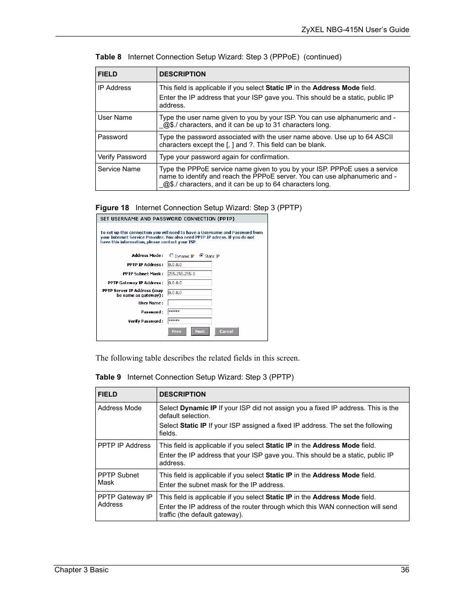 ZyXEL Communications NBG-415N User Manual | Page 36 / 155