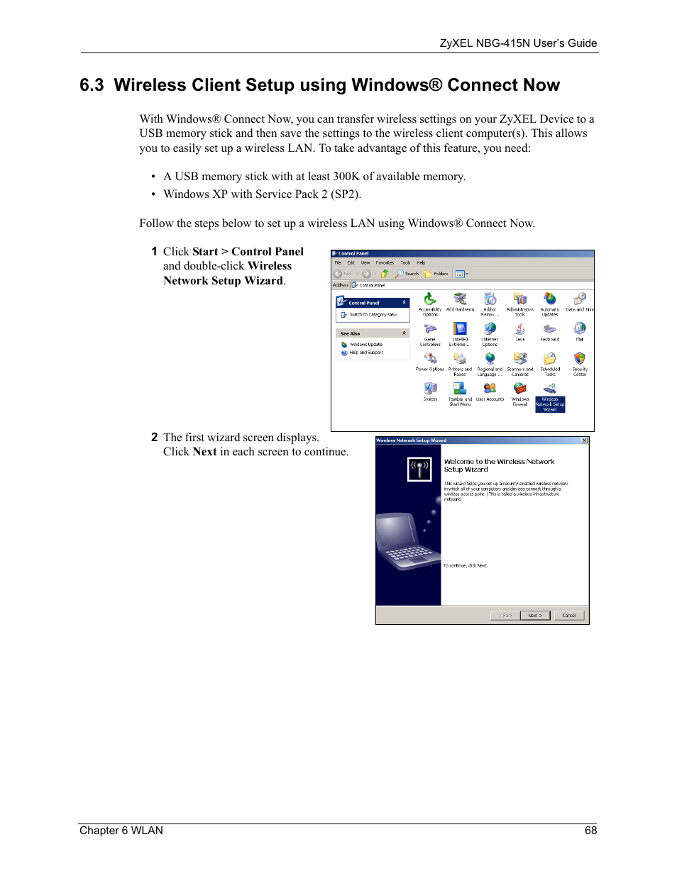 3 wireless client setup using windows® connect now | ZyXEL Communications NBG-415N User Manual | Page 68 / 155