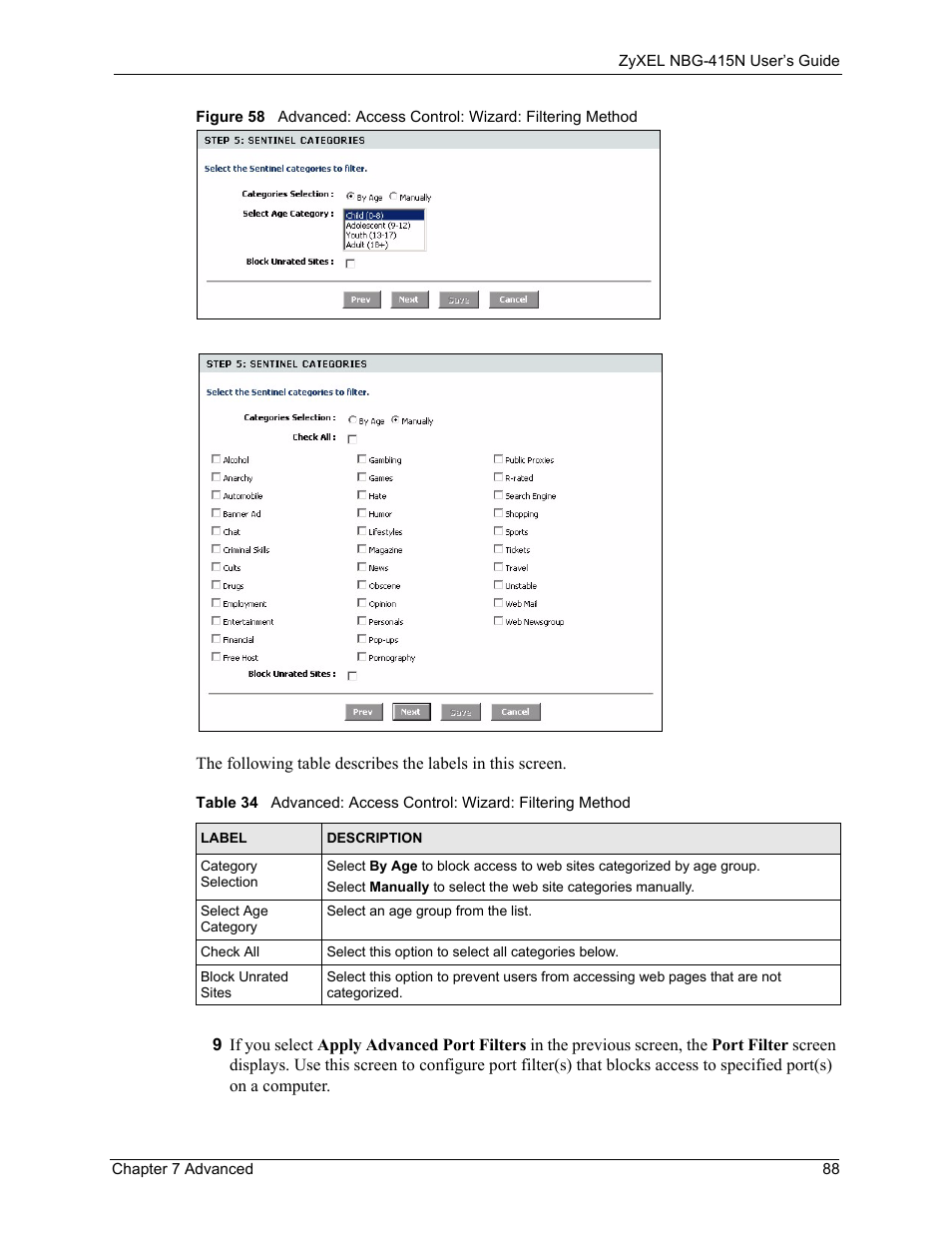 ZyXEL Communications NBG-415N User Manual | Page 88 / 155