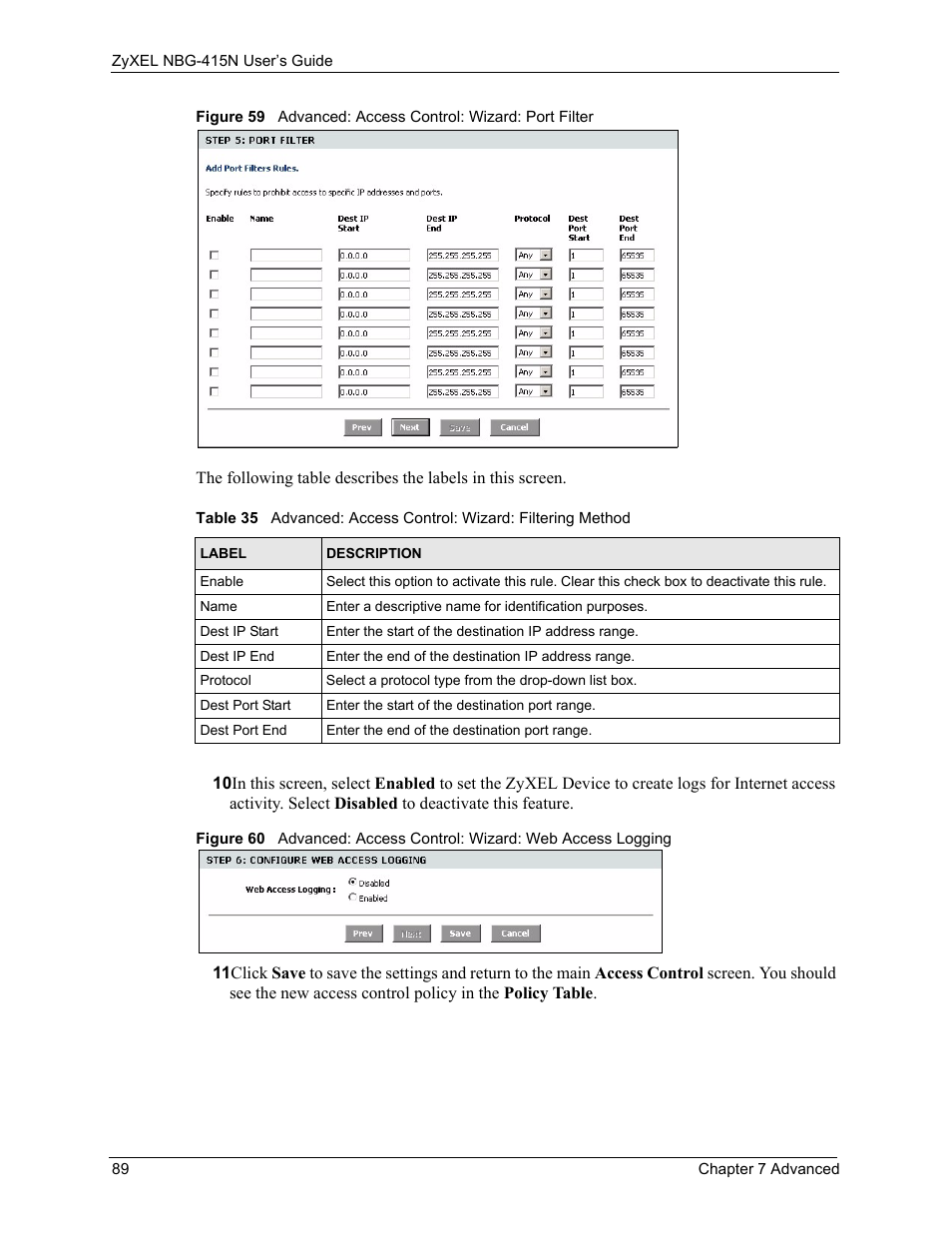 ZyXEL Communications NBG-415N User Manual | Page 89 / 155