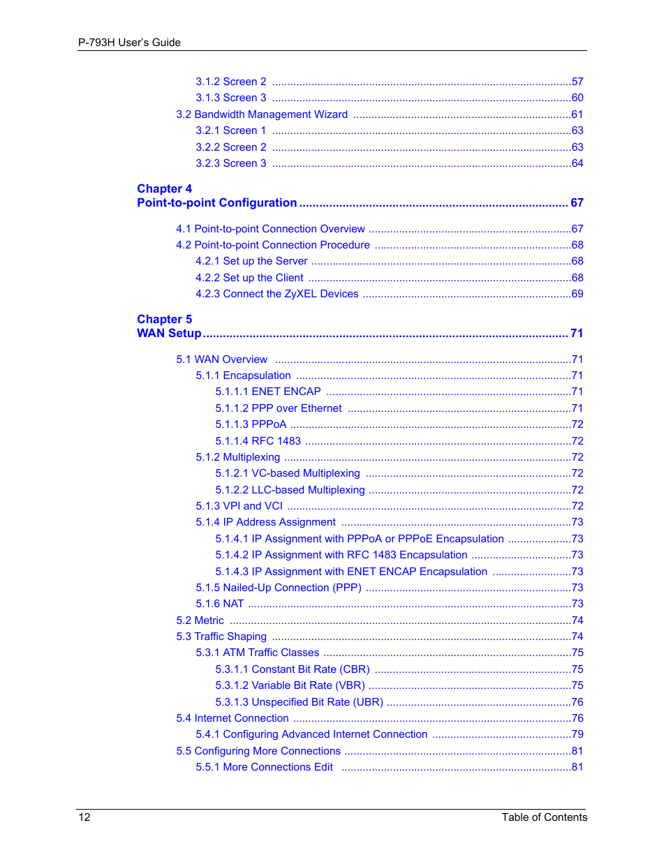 ZyXEL Communications G.SHDSL.bis 4-port Security Gateway P-793H User Manual | Page 12 / 432