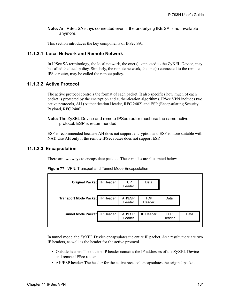 1 local network and remote network, 2 active protocol, 3 encapsulation | ZyXEL Communications G.SHDSL.bis 4-port Security Gateway P-793H User Manual | Page 161 / 432