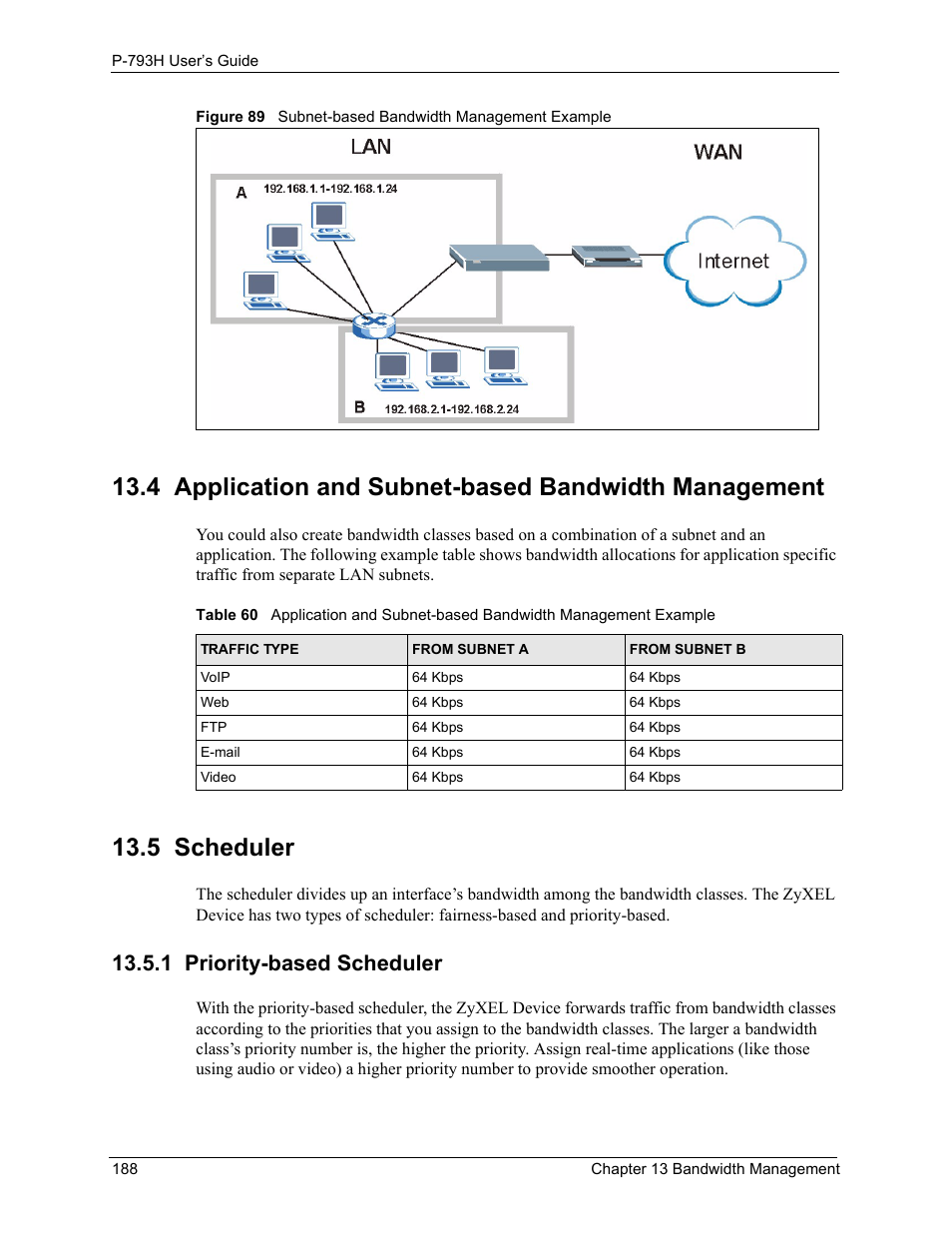 5 scheduler, 1 priority-based scheduler | ZyXEL Communications G.SHDSL.bis 4-port Security Gateway P-793H User Manual | Page 188 / 432