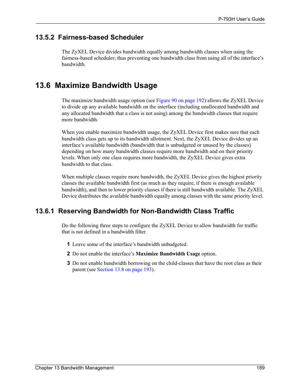 2 fairness-based scheduler, 6 maximize bandwidth usage | ZyXEL Communications G.SHDSL.bis 4-port Security Gateway P-793H User Manual | Page 189 / 432