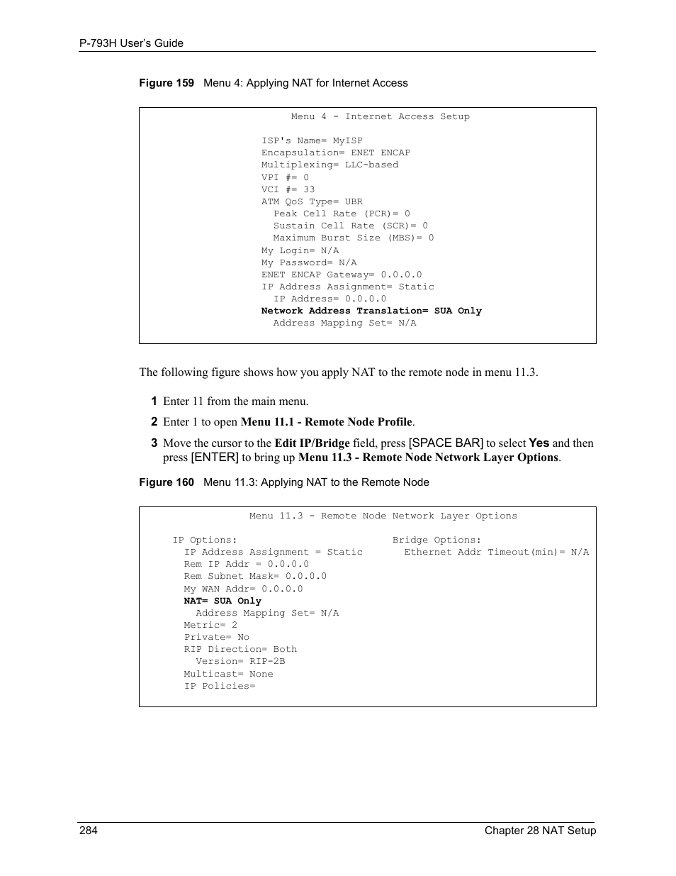 ZyXEL Communications G.SHDSL.bis 4-port Security Gateway P-793H User Manual | Page 284 / 432
