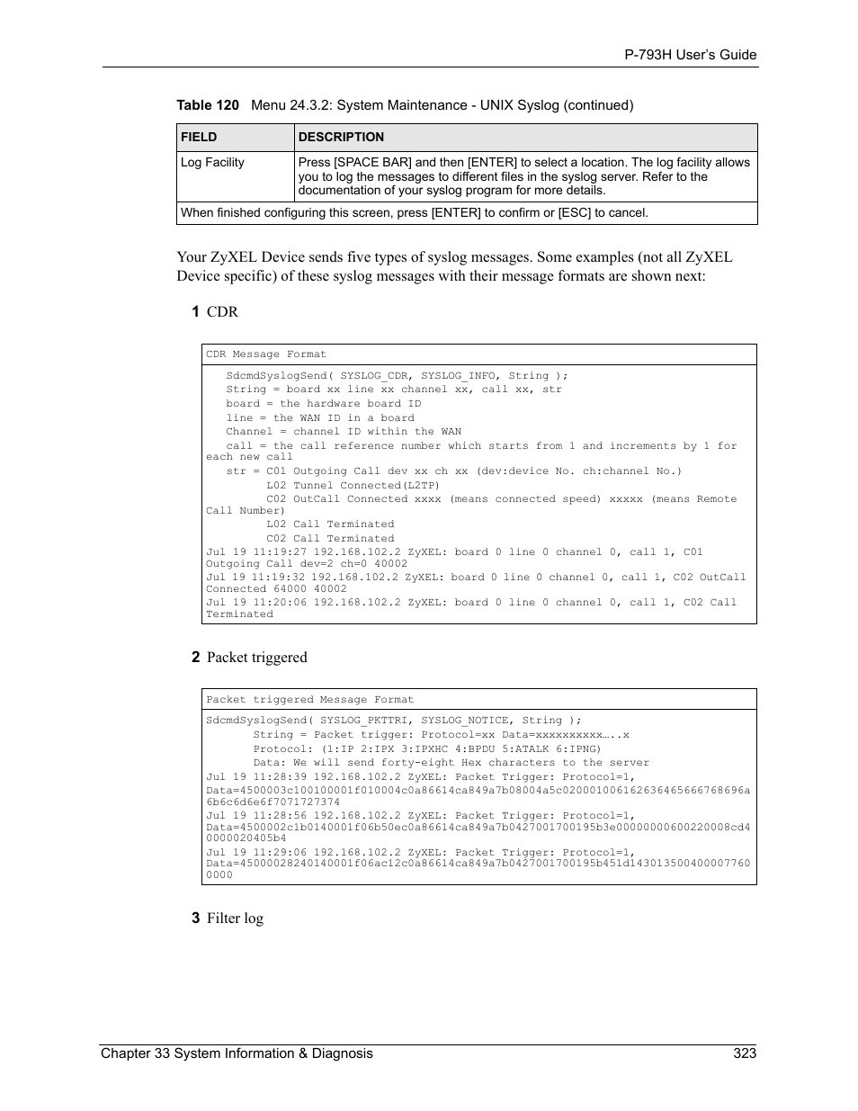 ZyXEL Communications G.SHDSL.bis 4-port Security Gateway P-793H User Manual | Page 323 / 432