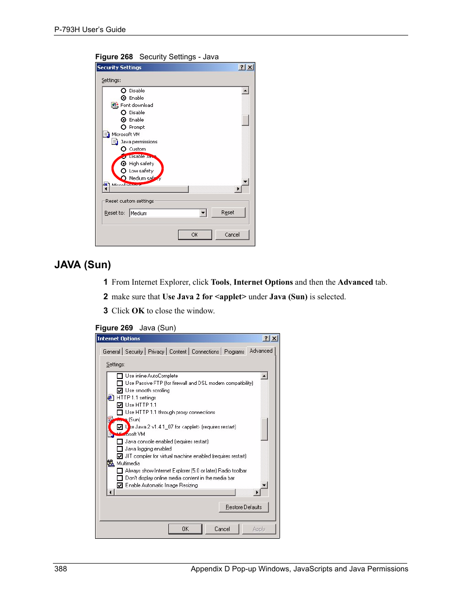Java (sun) | ZyXEL Communications G.SHDSL.bis 4-port Security Gateway P-793H User Manual | Page 388 / 432