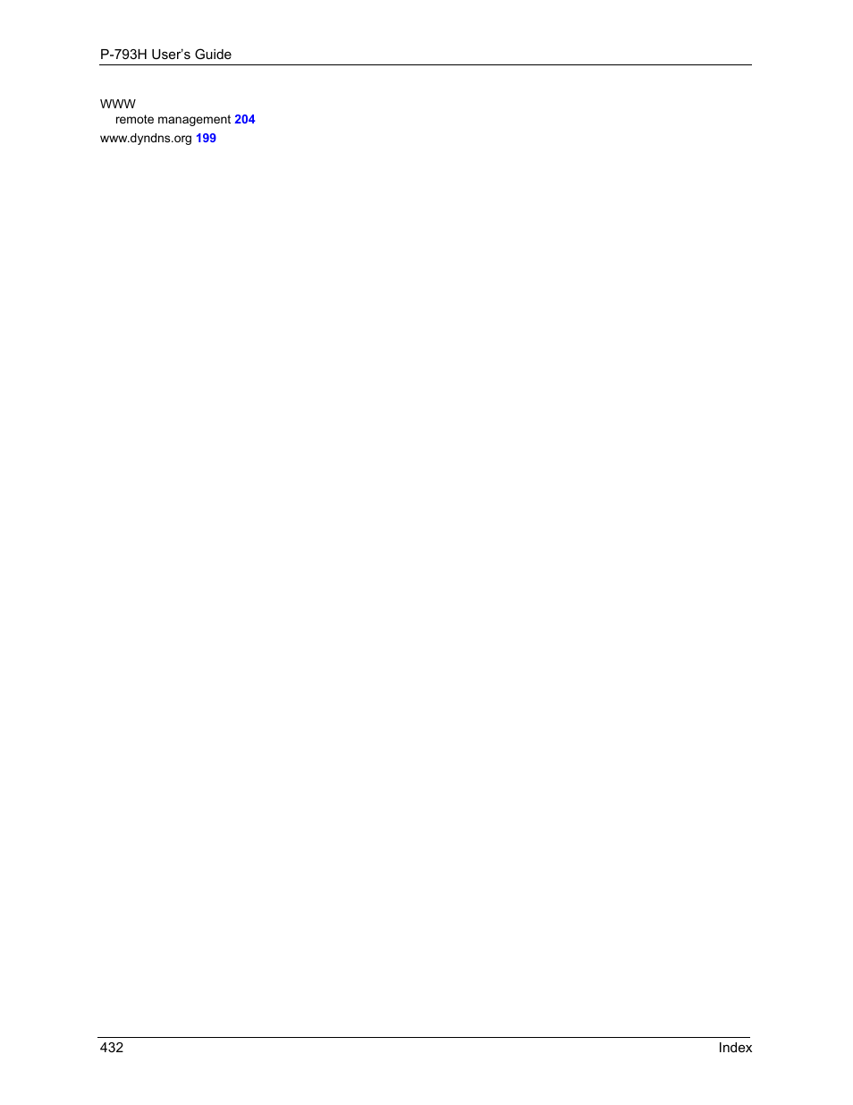 ZyXEL Communications G.SHDSL.bis 4-port Security Gateway P-793H User Manual | Page 432 / 432
