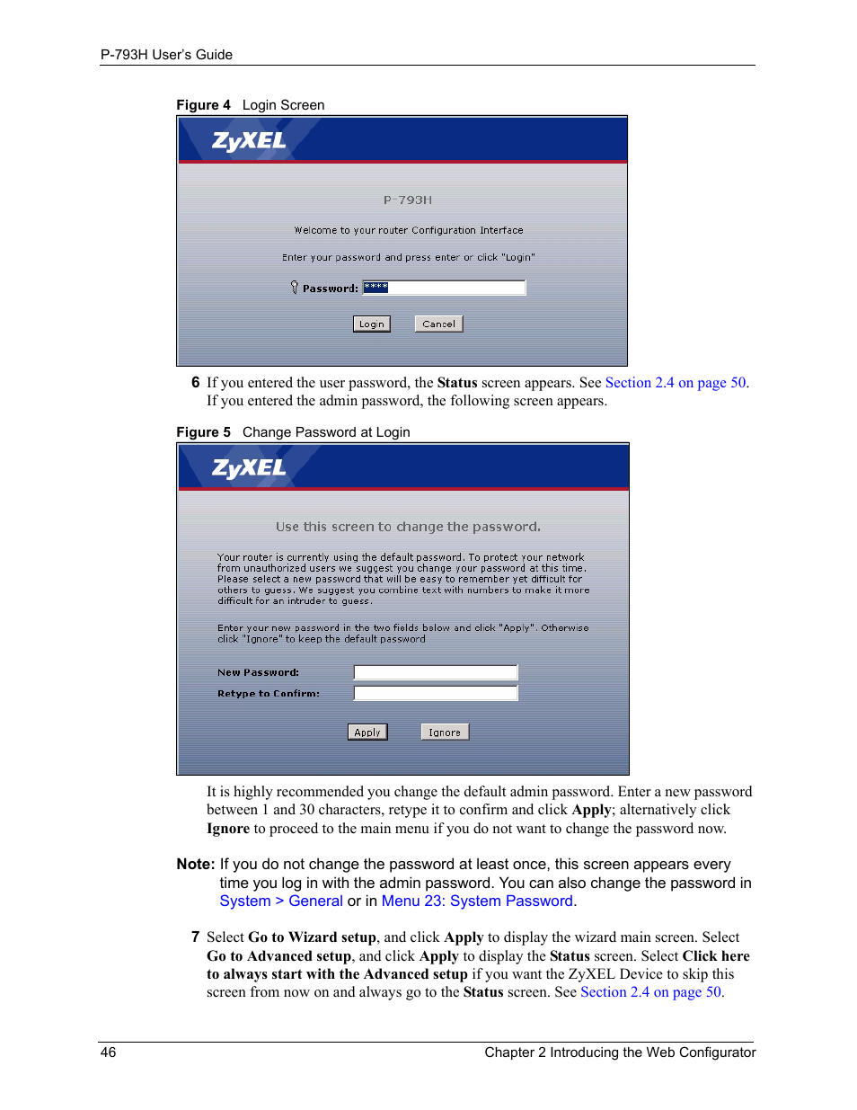ZyXEL Communications G.SHDSL.bis 4-port Security Gateway P-793H User Manual | Page 46 / 432