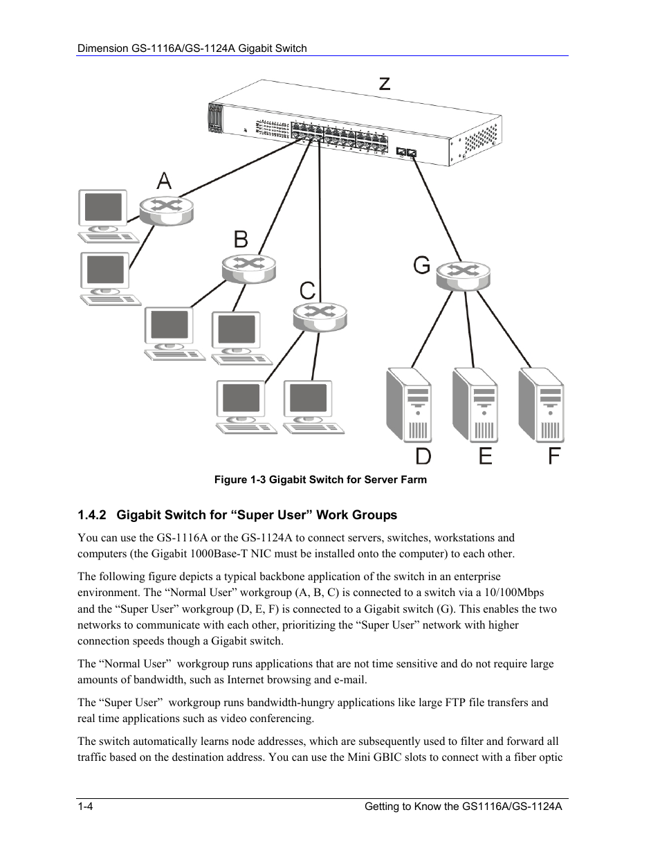 ZyXEL Communications GS-1124A User Manual | Page 14 / 30