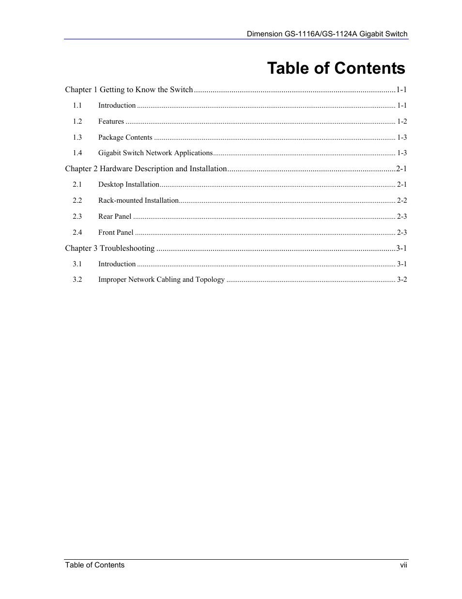 ZyXEL Communications GS-1124A User Manual | Page 7 / 30