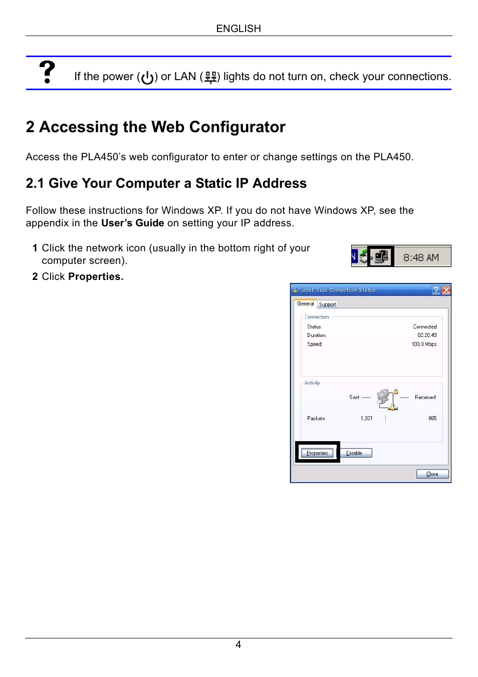 2 accessing the web configurator | ZyXEL Communications PLA450 Series User Manual | Page 4 / 103