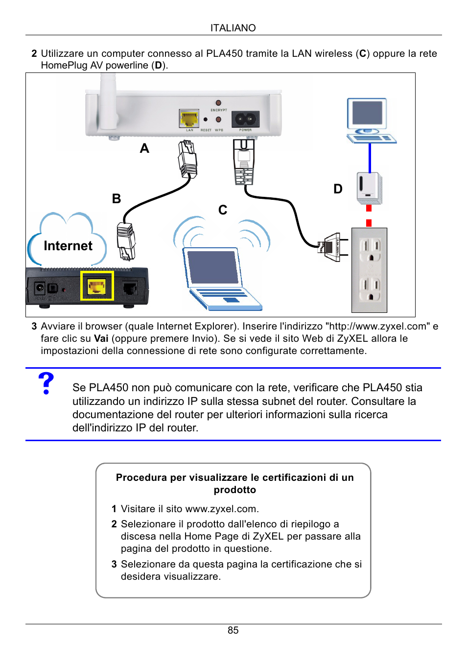 ZyXEL Communications PLA450 Series User Manual | Page 85 / 103