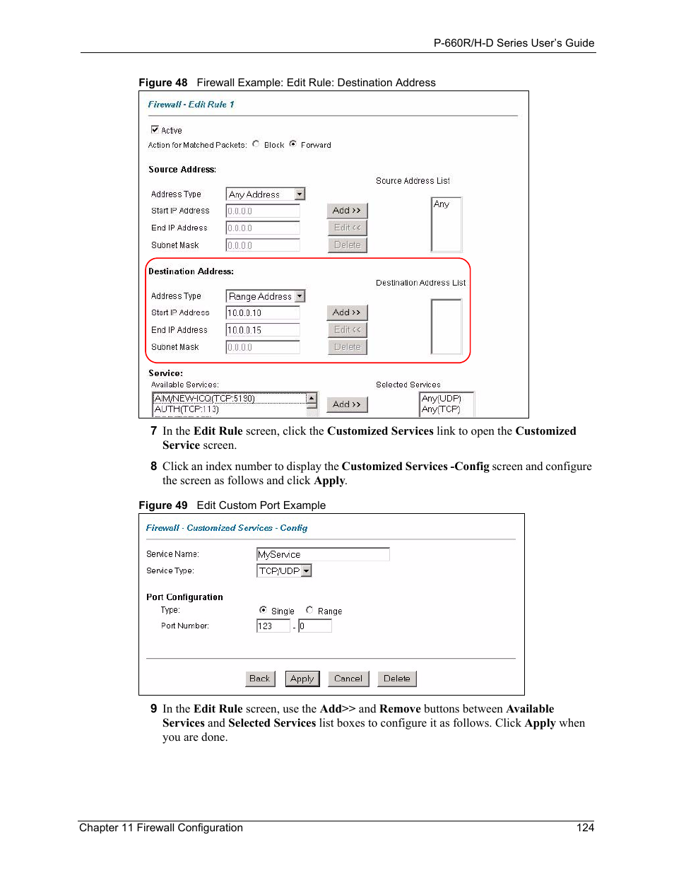 ZyXEL Communications P-660H-D Series User Manual | Page 125 / 421