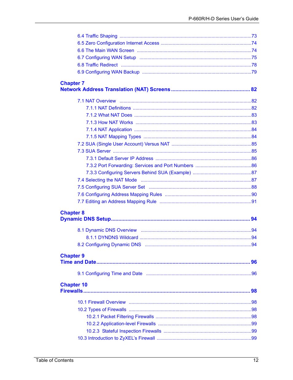 ZyXEL Communications P-660H-D Series User Manual | Page 13 / 421