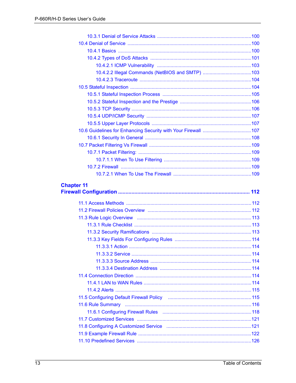 ZyXEL Communications P-660H-D Series User Manual | Page 14 / 421