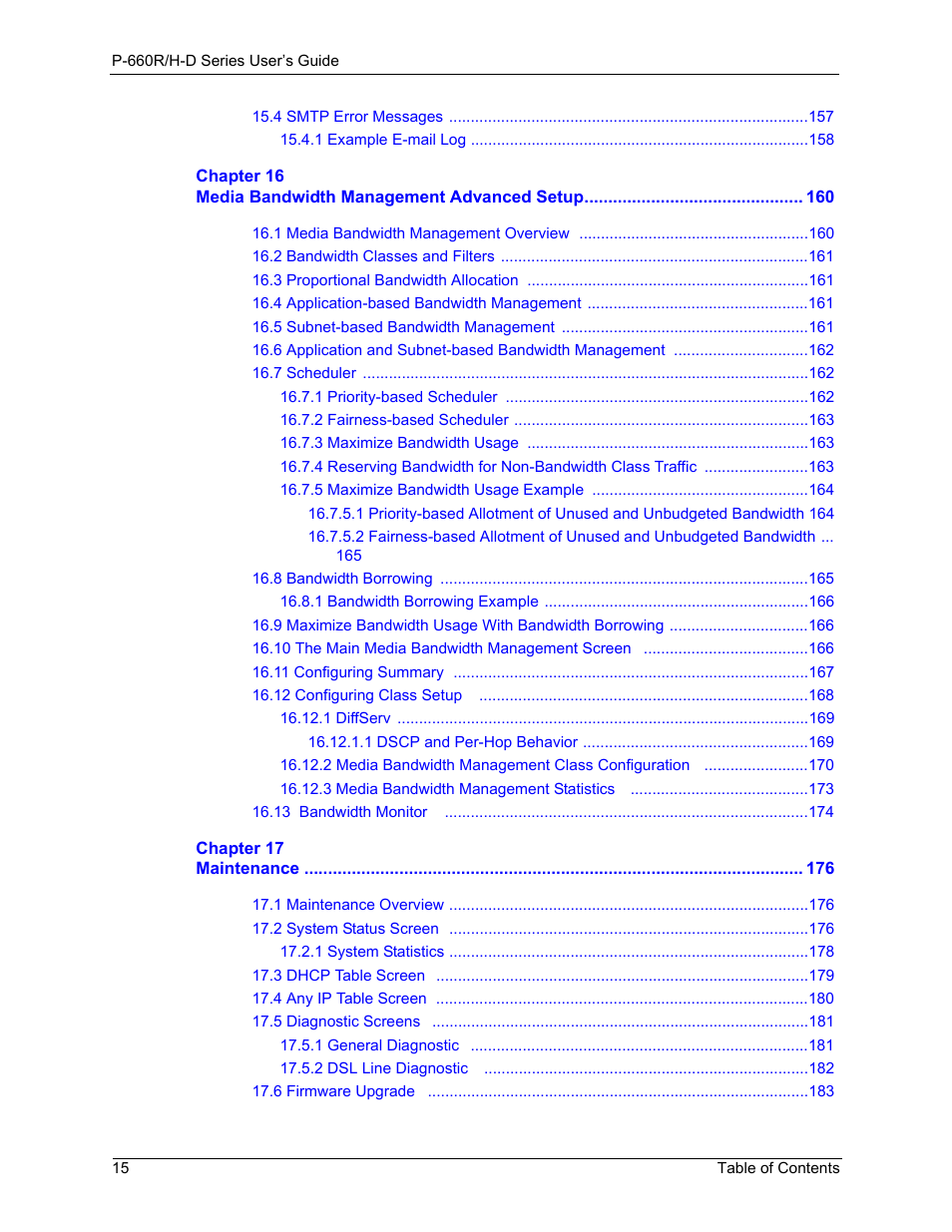 ZyXEL Communications P-660H-D Series User Manual | Page 16 / 421