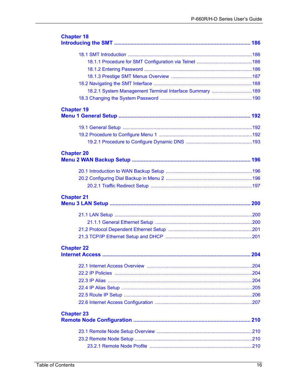 ZyXEL Communications P-660H-D Series User Manual | Page 17 / 421
