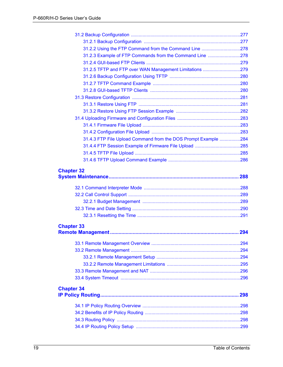 ZyXEL Communications P-660H-D Series User Manual | Page 20 / 421