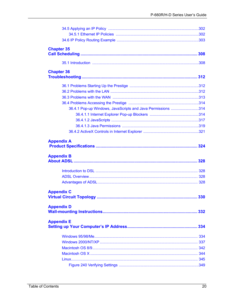 ZyXEL Communications P-660H-D Series User Manual | Page 21 / 421