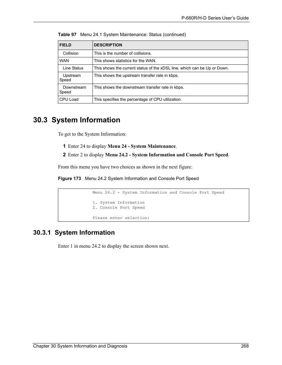 3 system information, 1 system information | ZyXEL Communications P-660H-D Series User Manual | Page 269 / 421