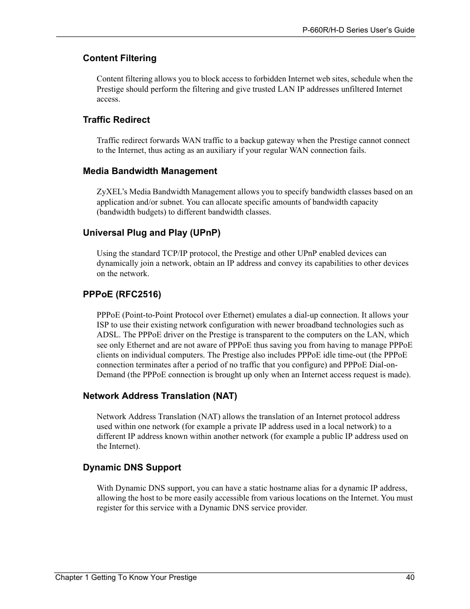ZyXEL Communications P-660H-D Series User Manual | Page 41 / 421