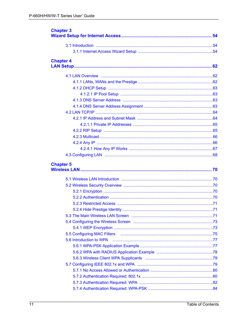 ZyXEL Communications ADSL 2+ Gateway P-660HW-T1 User Manual | Page 11 / 465