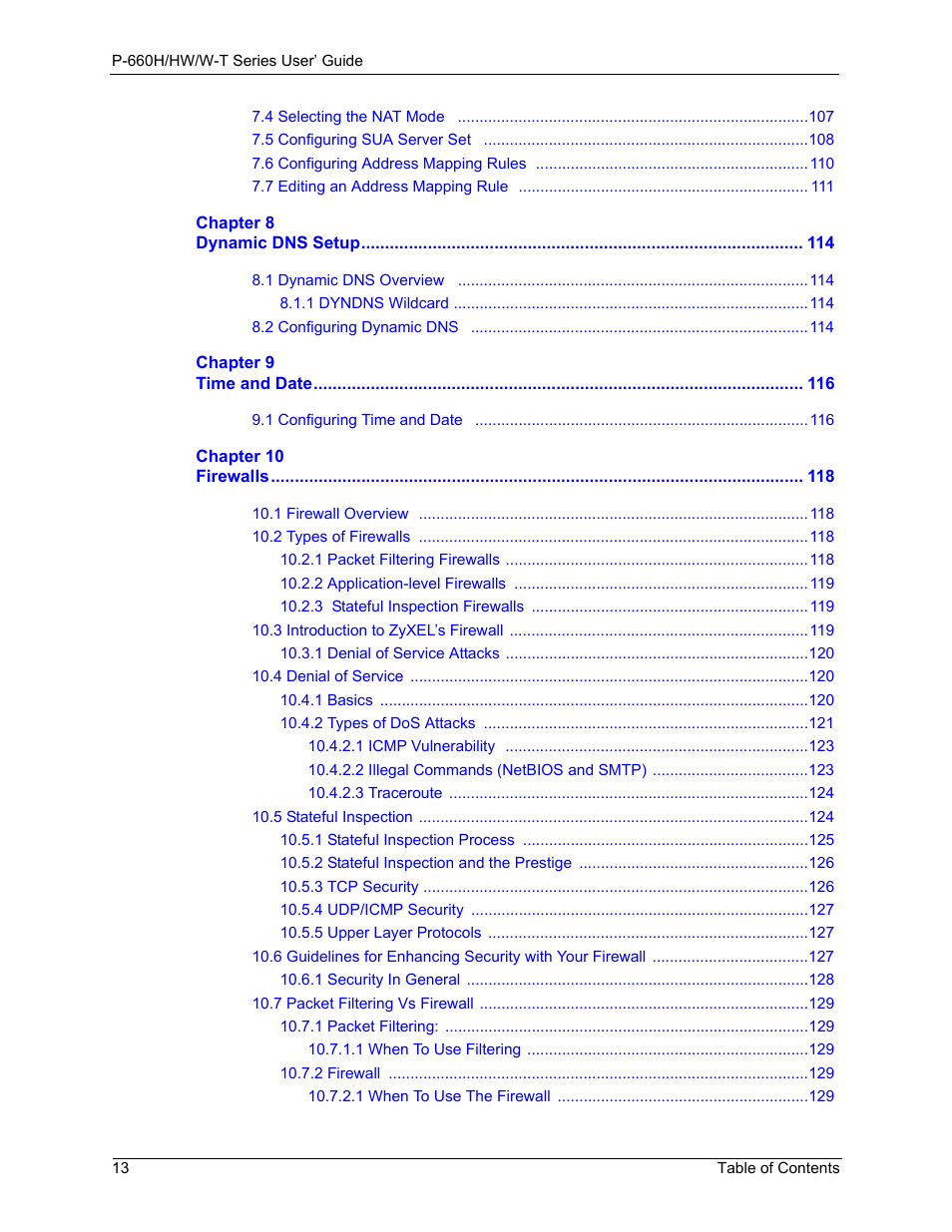 ZyXEL Communications ADSL 2+ Gateway P-660HW-T1 User Manual | Page 13 / 465