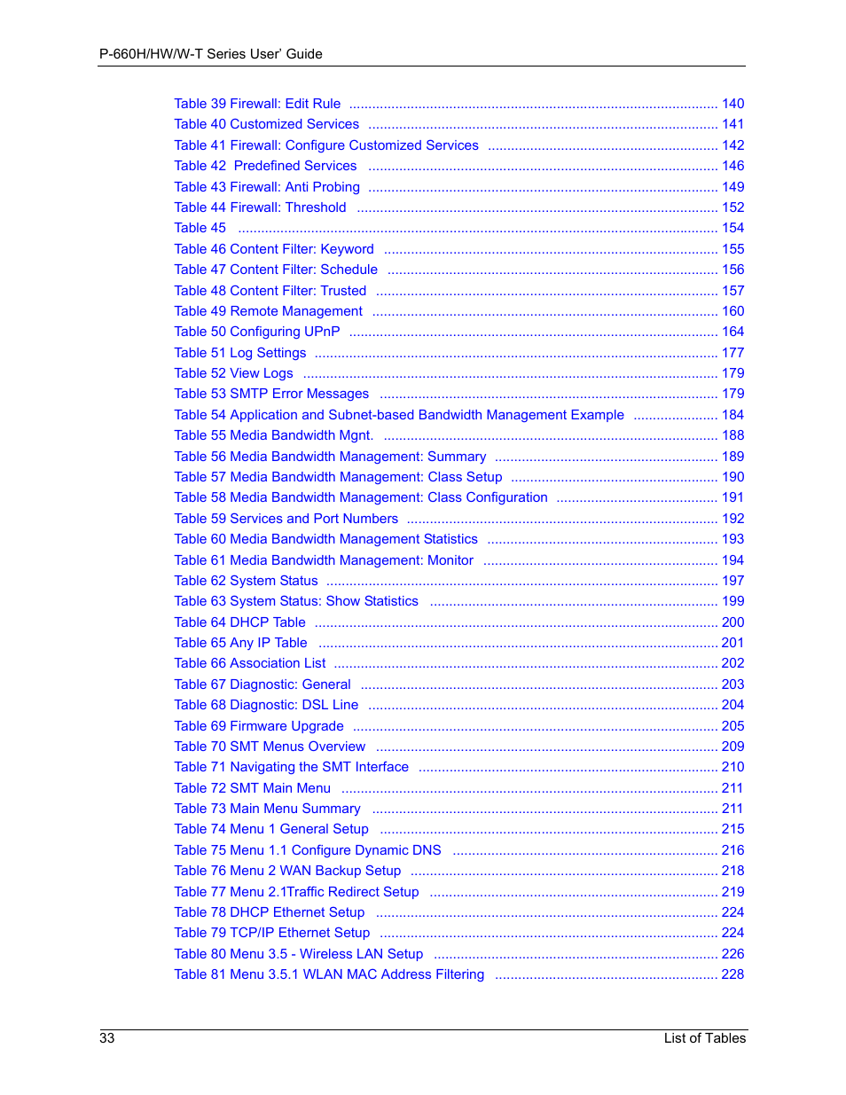 ZyXEL Communications ADSL 2+ Gateway P-660HW-T1 User Manual | Page 33 / 465