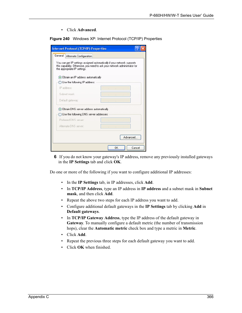 ZyXEL Communications ADSL 2+ Gateway P-660HW-T1 User Manual | Page 366 / 465