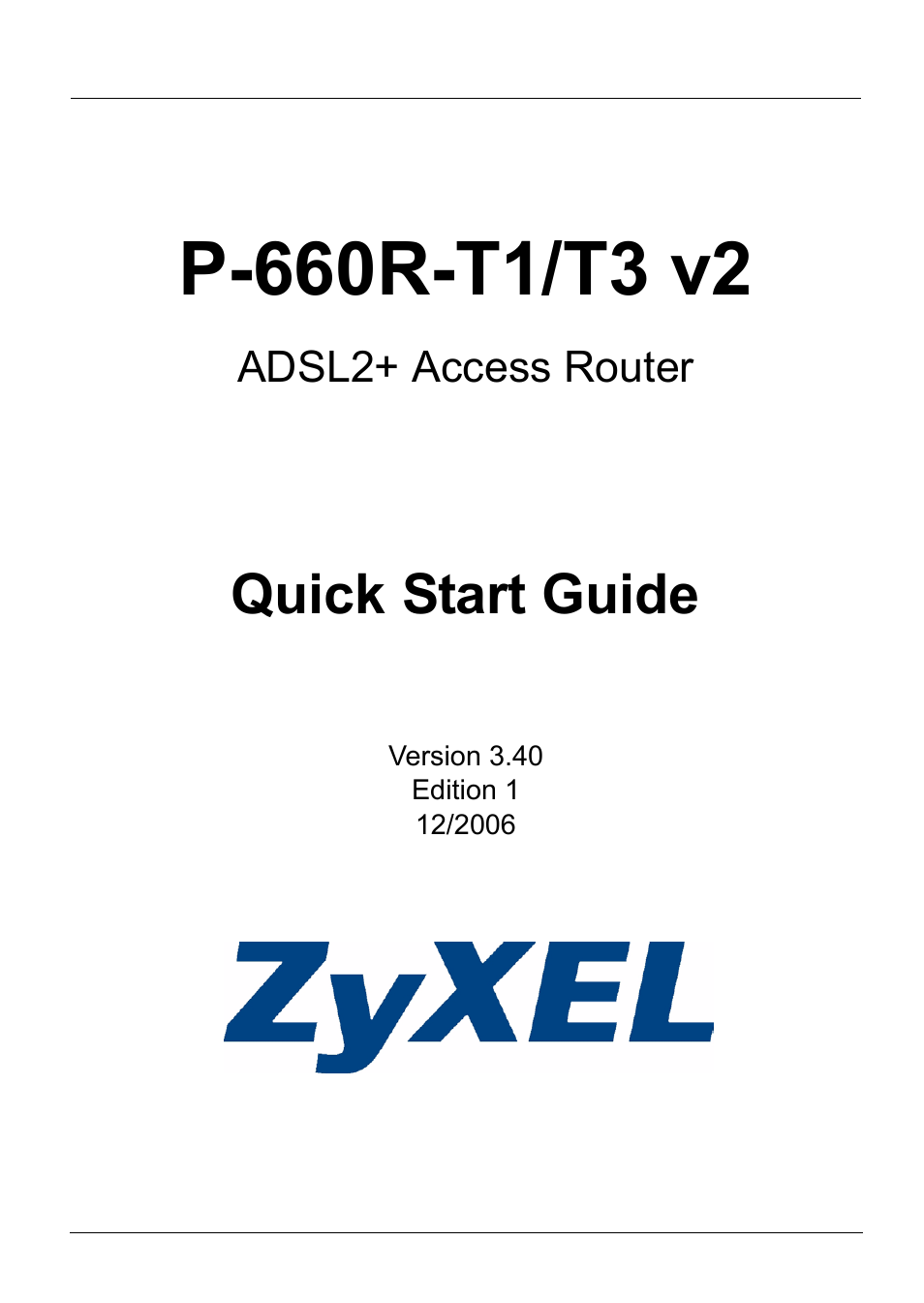 ZyXEL Communications P-660R-T1/T3 V2 User Manual | 15 pages